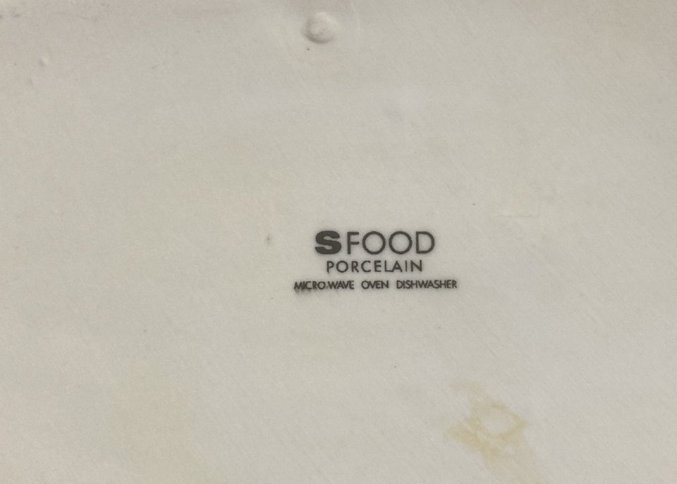 Porcelæn, fad, S Food