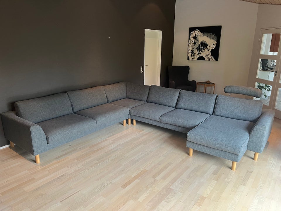 Hjørnesofa, stof, 7 pers.