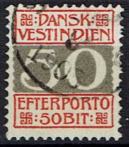 Dansk vestindien, stemplet,