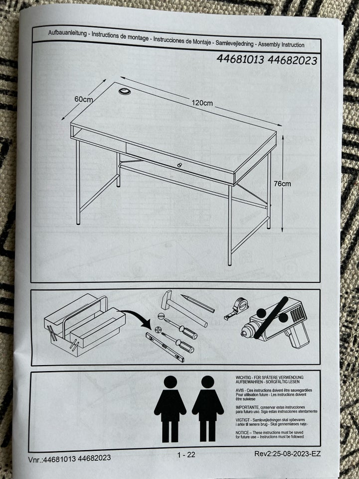 Skrivebord Pensacola b: 120 d: 60