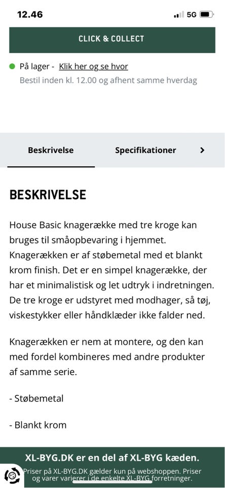 Knagerække, House Basic