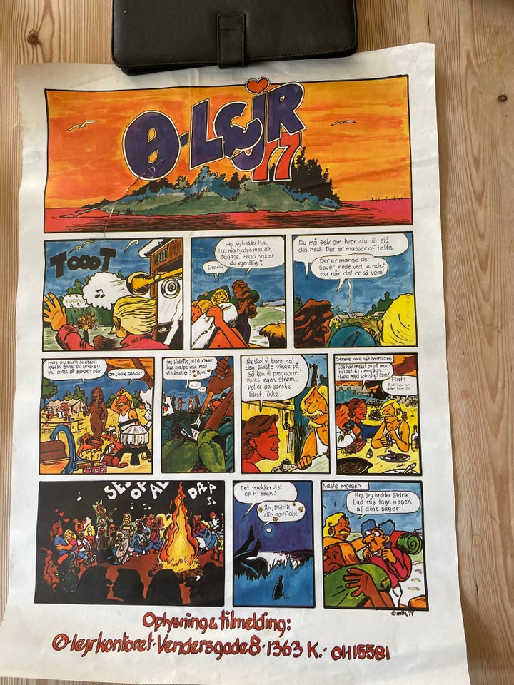 Plakat, motiv: Ø-lejrplakater fra