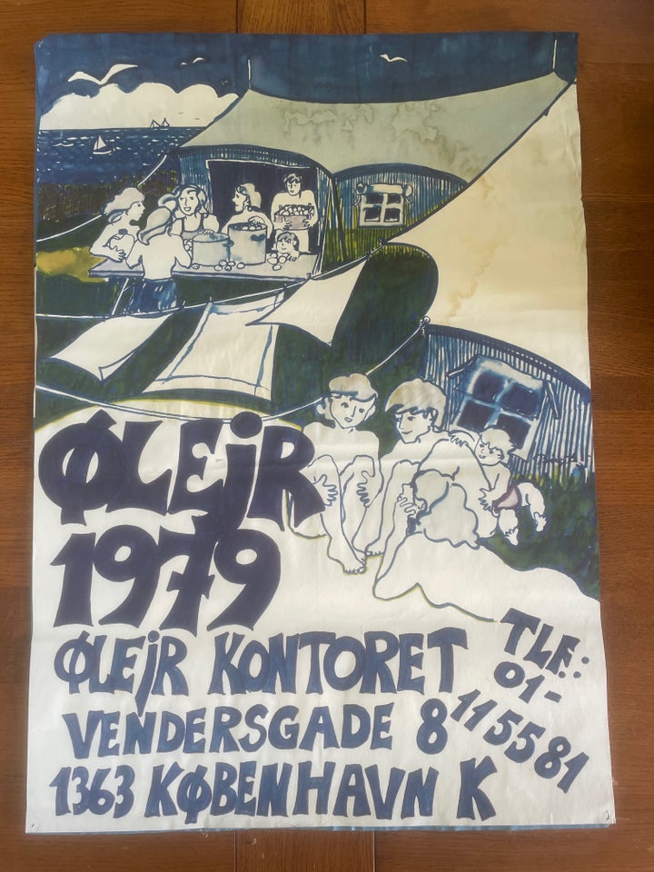 Plakat, motiv: Ø-lejrplakater fra