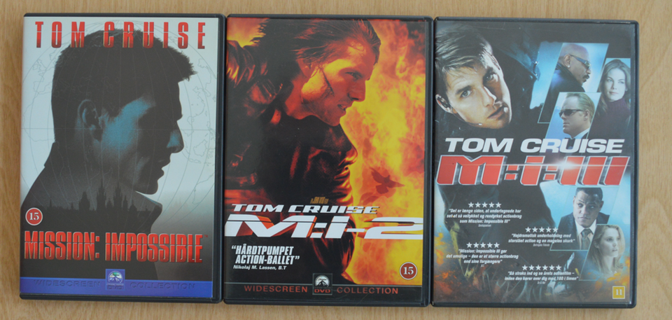 Mission Impossible 1-2-3, DVD,