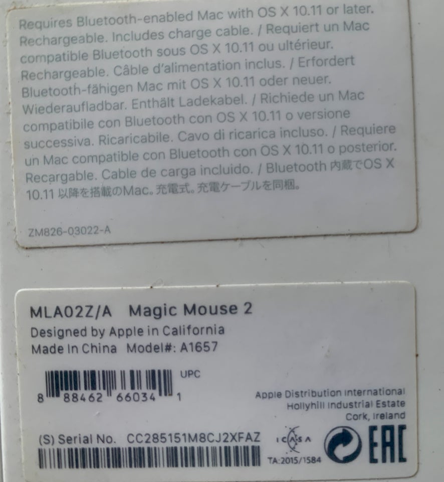 Mus, Appel, Magic Mouse 2