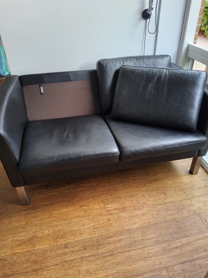 Sofa, læder, 2 pers.