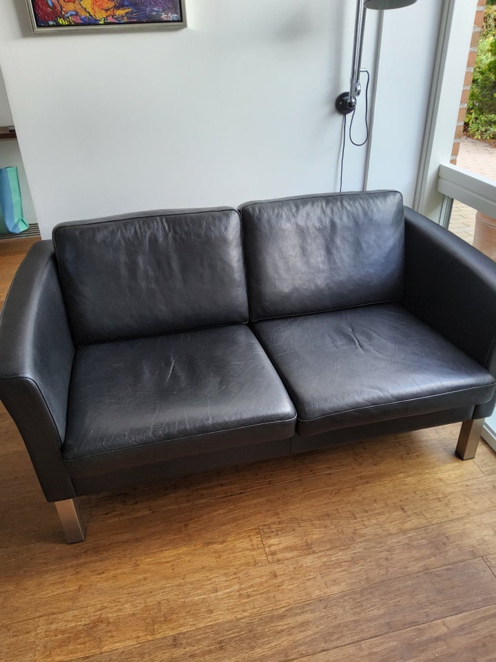 Sofa, læder, 2 pers.