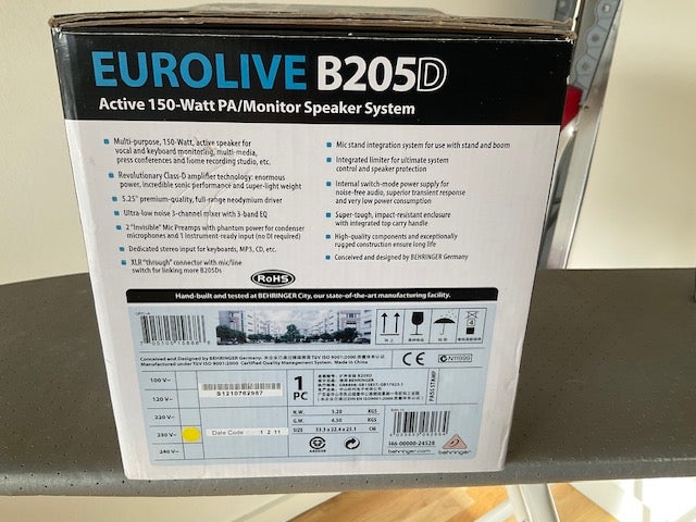 Monitor, Behringer Eurolive B205d