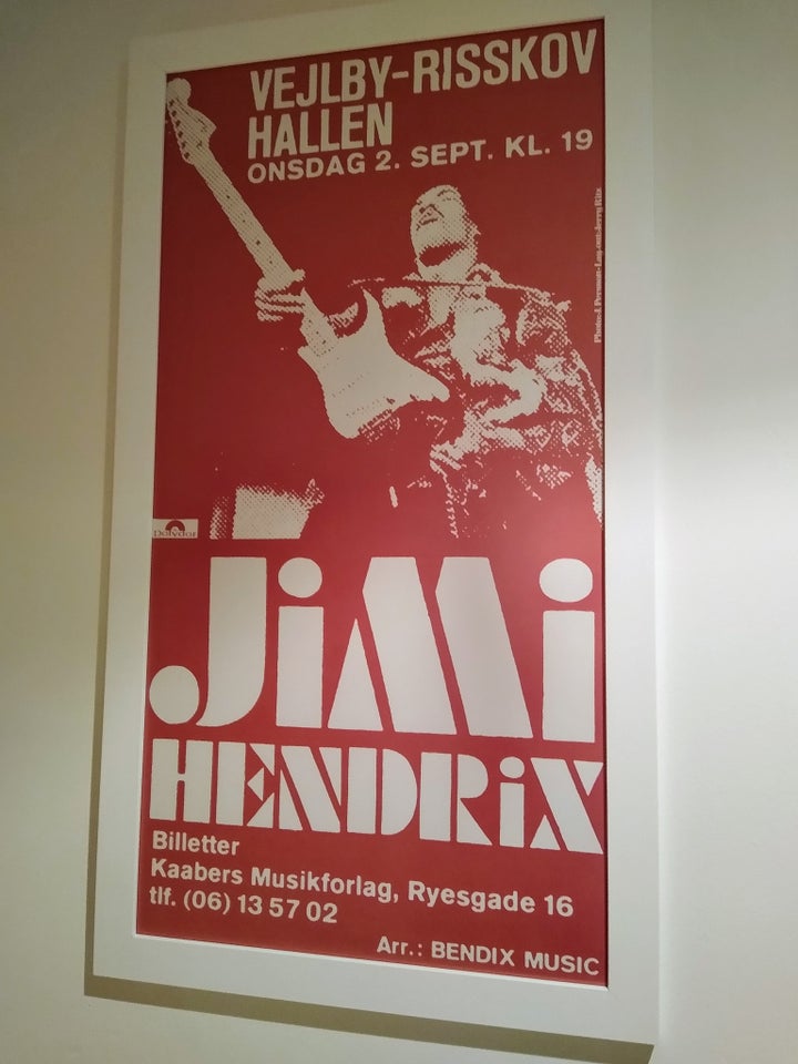 Koncertplakat Jimi Hendrix b: 32