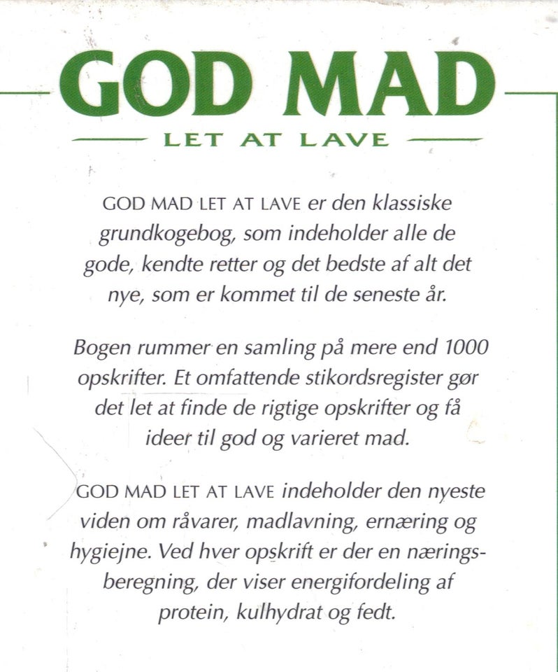 God mad let at lave, Af Inger Erner