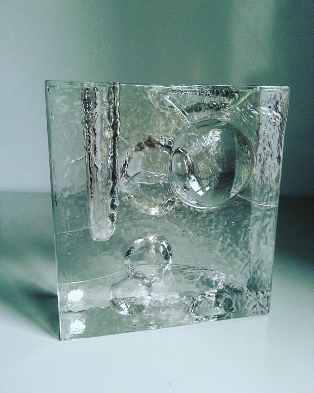 Glas Vase Skulptur PUKEBERG