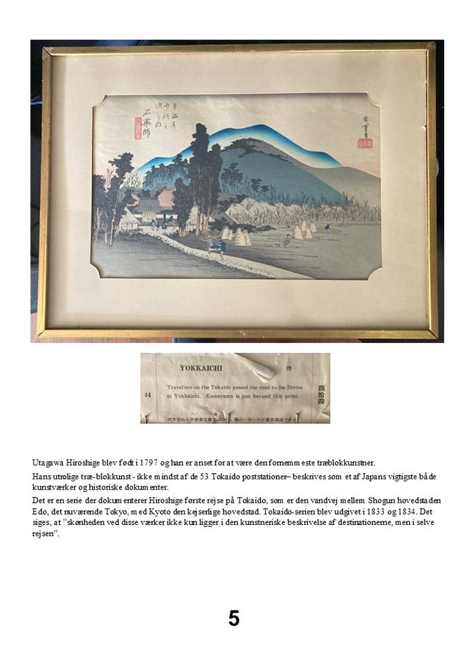 Trætryk Utagawa Hiroshige