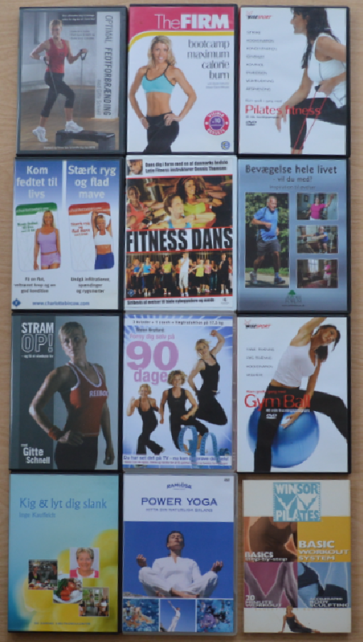 Fitness mm, DVD, andet