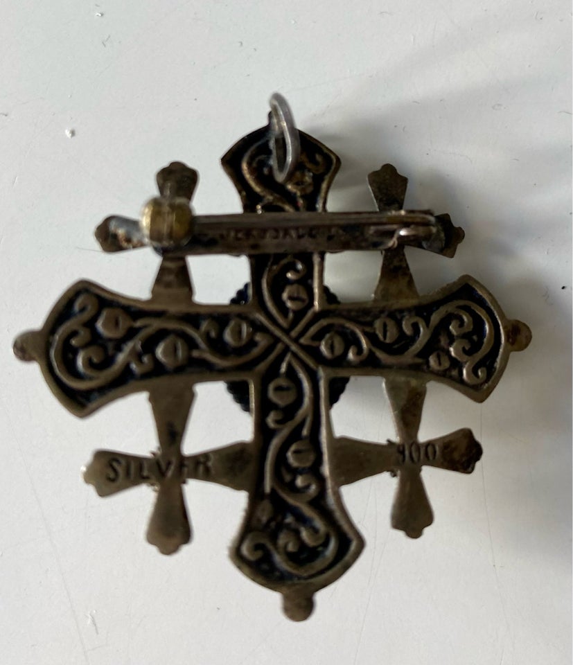 Broche, sølv, Vintage Jerusalem