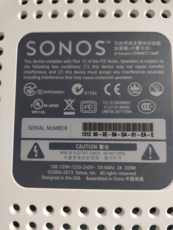 Højttaler, SONOS, Connect og