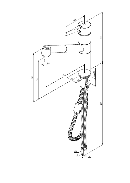 1-grebs køkkenvandhane