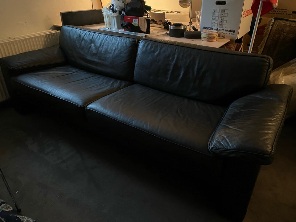 Sofa, læder, 3 pers.