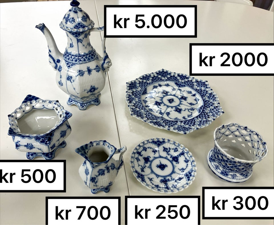 Porcelæn sukkerskål  kaffekande