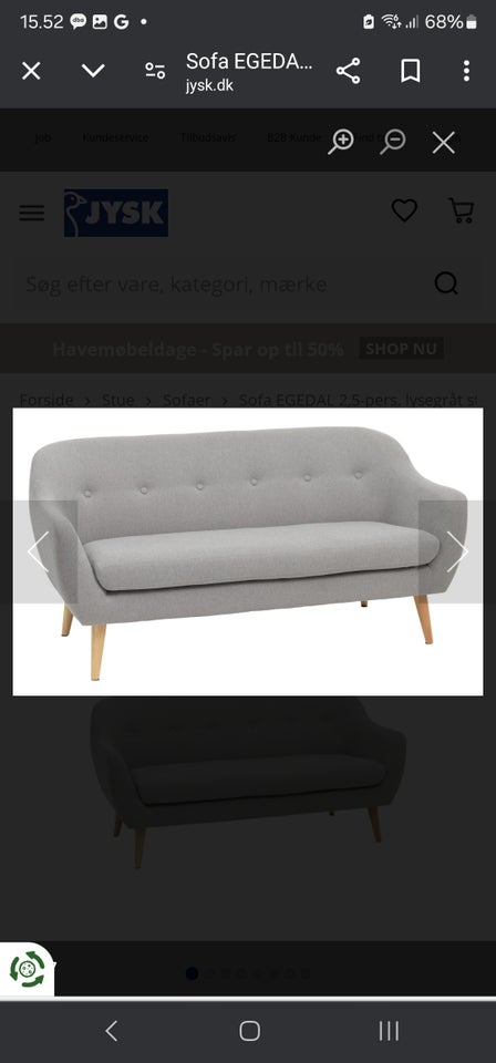 Sofa, polyester, 3 pers.