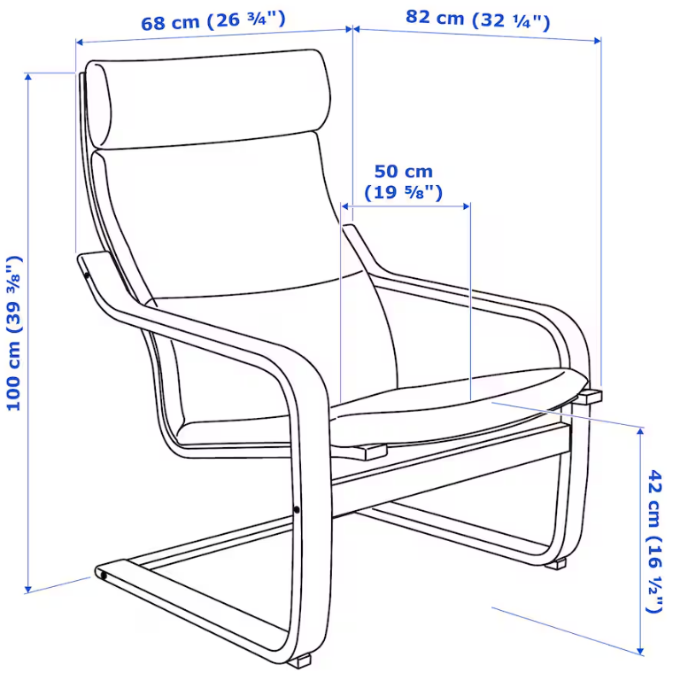 Lænestol stof IKEA