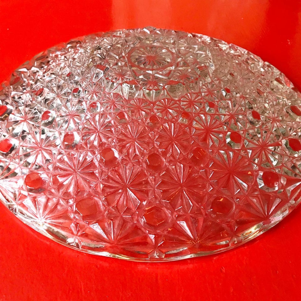 Glas Stor flad glasskål