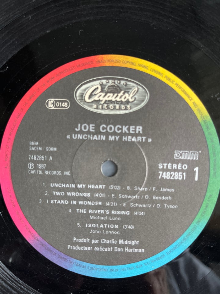 LP, Joe Cocker, Unchain ny heart