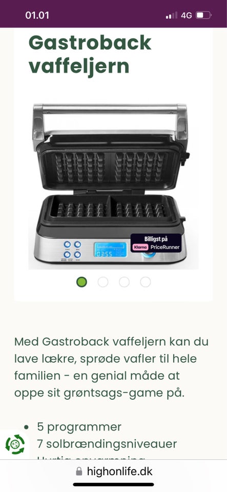 Vaffeljern, GASTROBACK