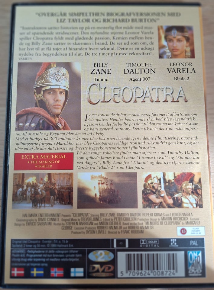 Cleopatra, DVD, action