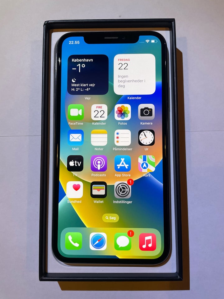 iPhone X, 64 GB, sort