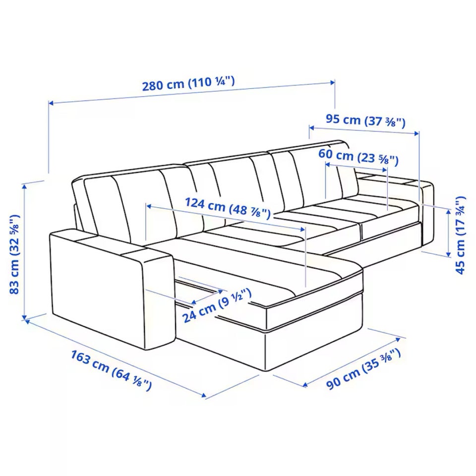 Sofagruppe, stof, 3 pers.