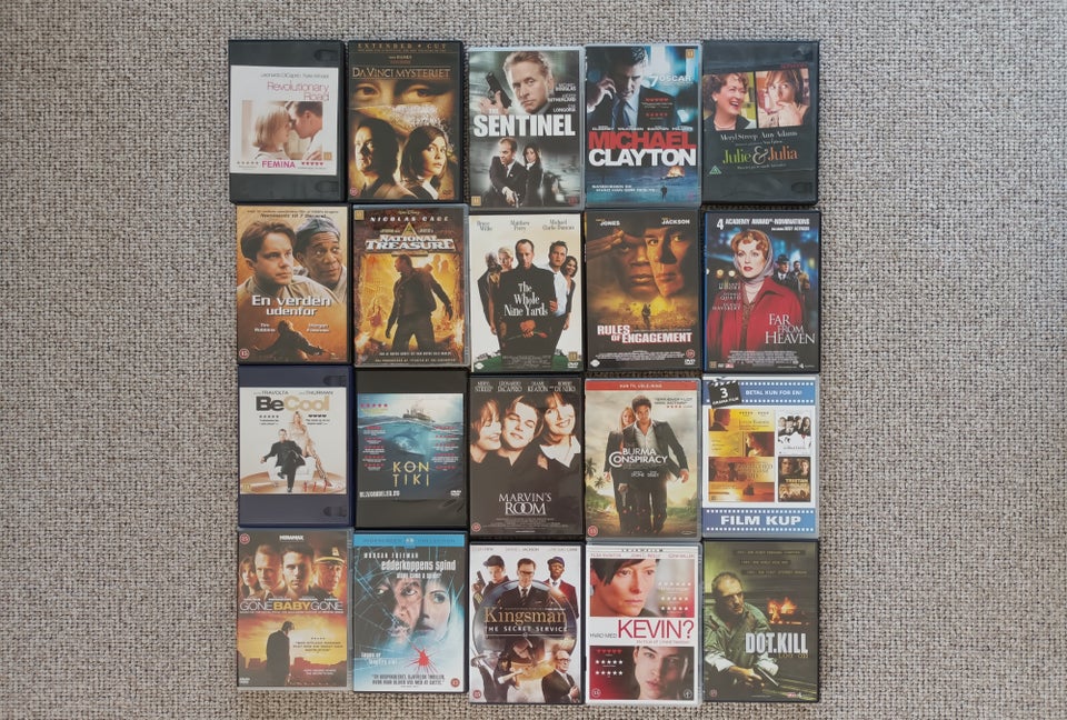 Alle 80stk for 65kr, DVD, action