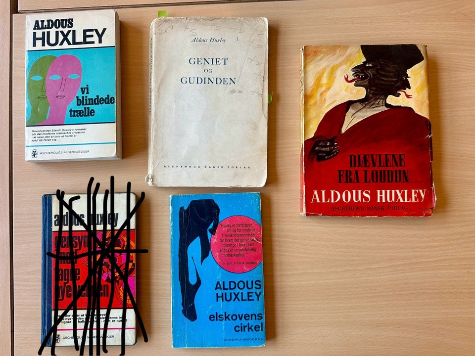 4 x aldous Huxley bøger, Aldous