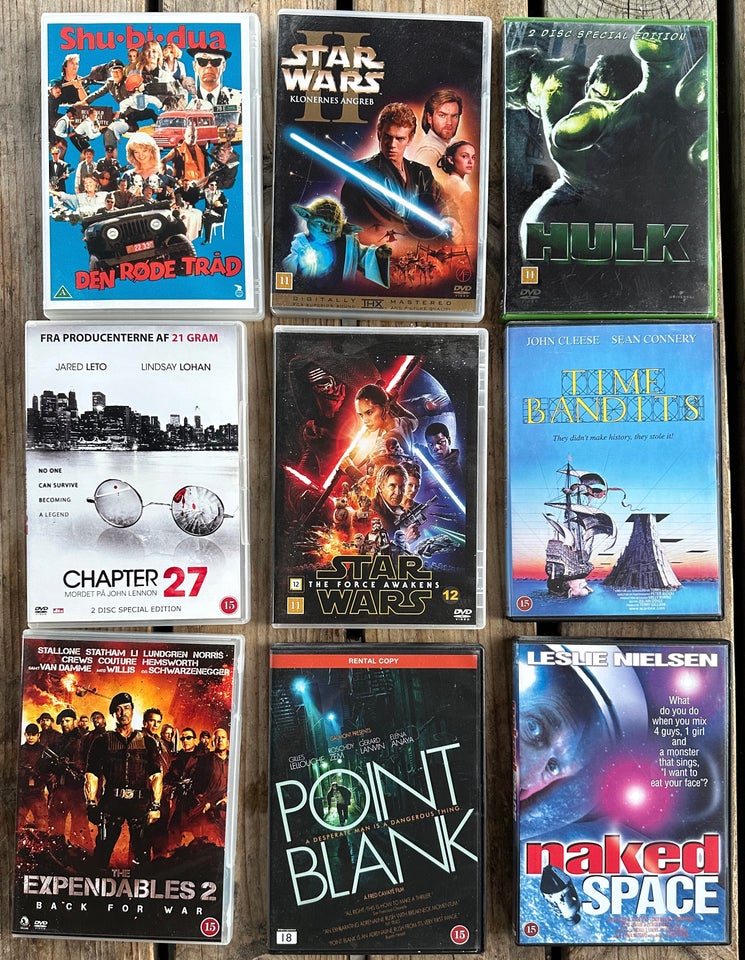 DVD Film diverse – 10 kr. pr. stk.,