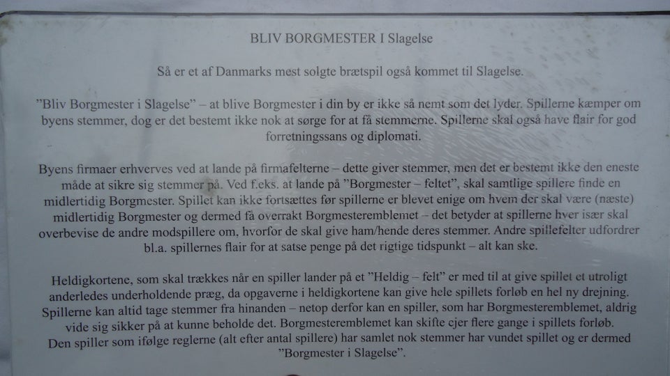 Borgmester - Slagelse [] brætspil