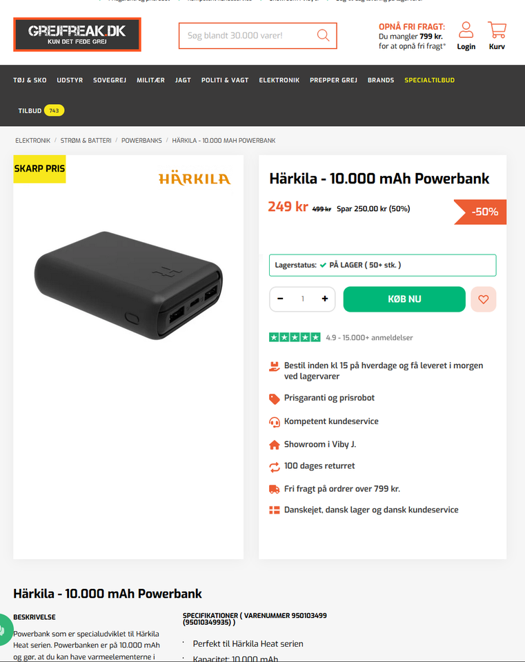 Andet, Härkila