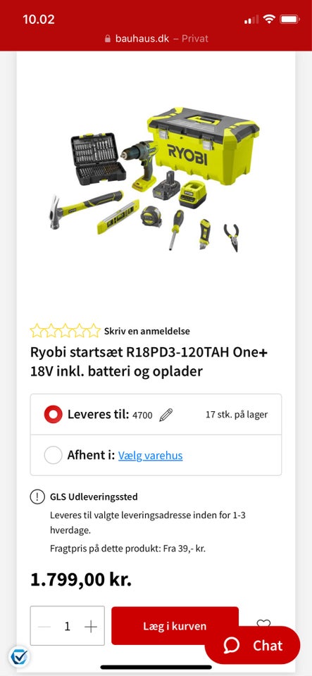 Bore- og skruemaskine Ryobi