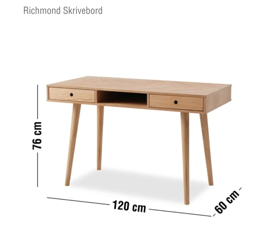 Skrivebord ILVA b: 120 d: 60 h: 76