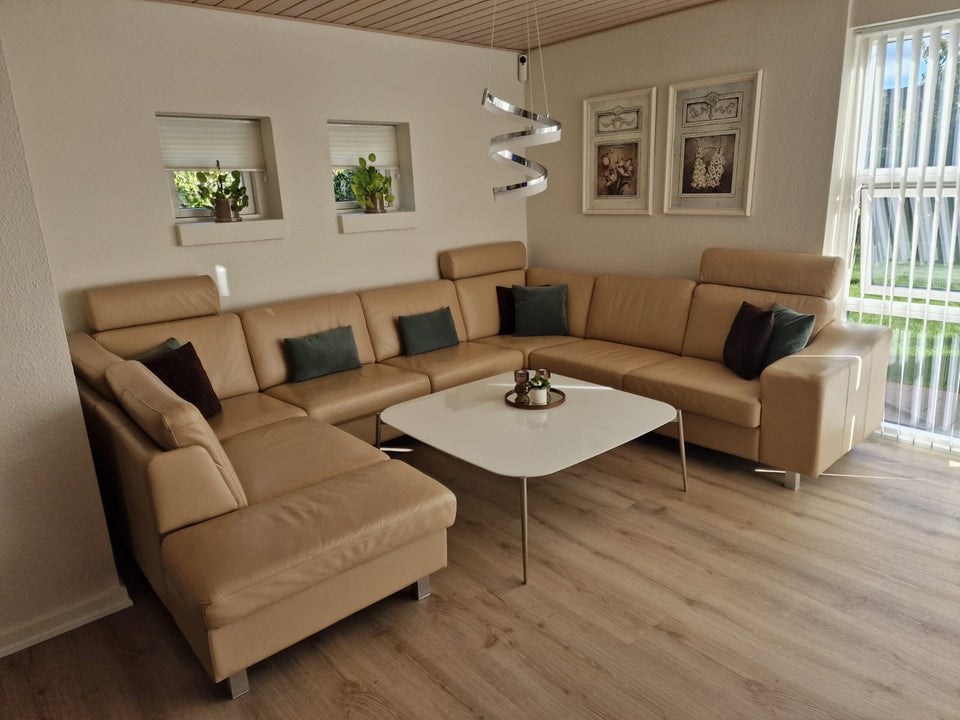 Sofa, læder, 8 pers.