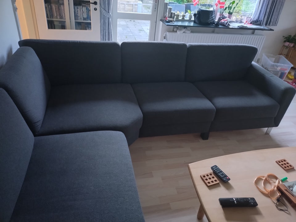 Hjørnesofa, stof, 6 pers.