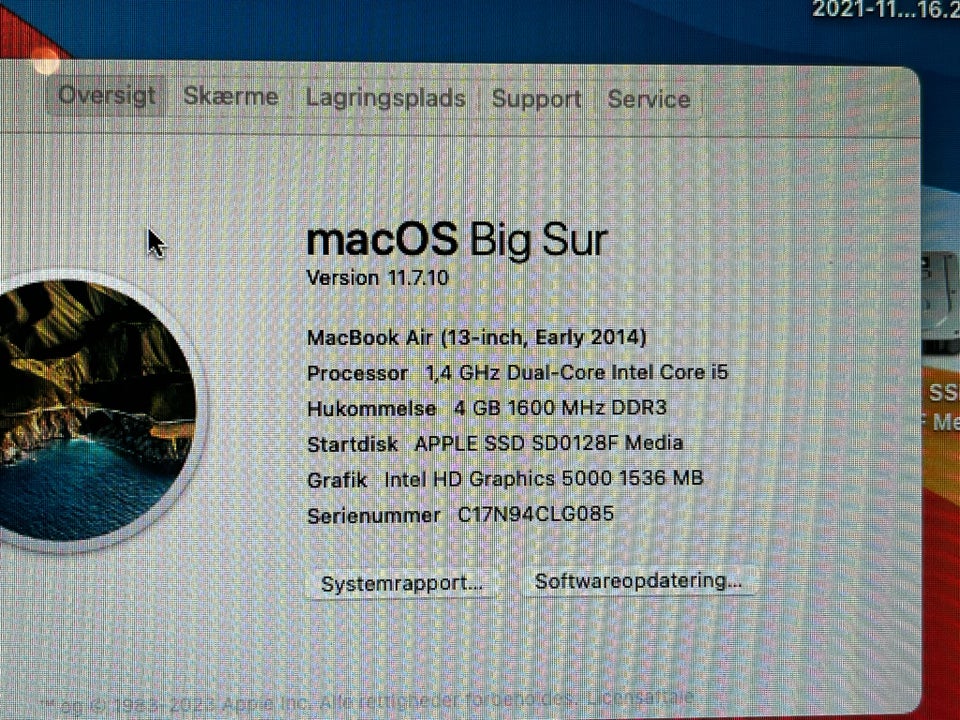 MacBook Air, A1466, 1,4 GHz