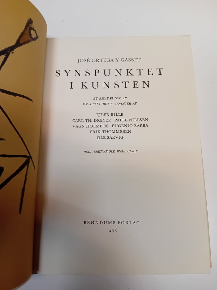 Synspunktet i kunsten, osé Ortega y