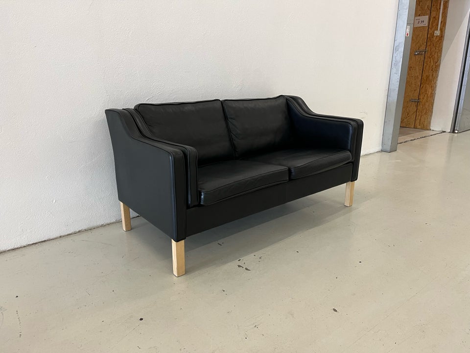 Sofa, læder, 2 pers.