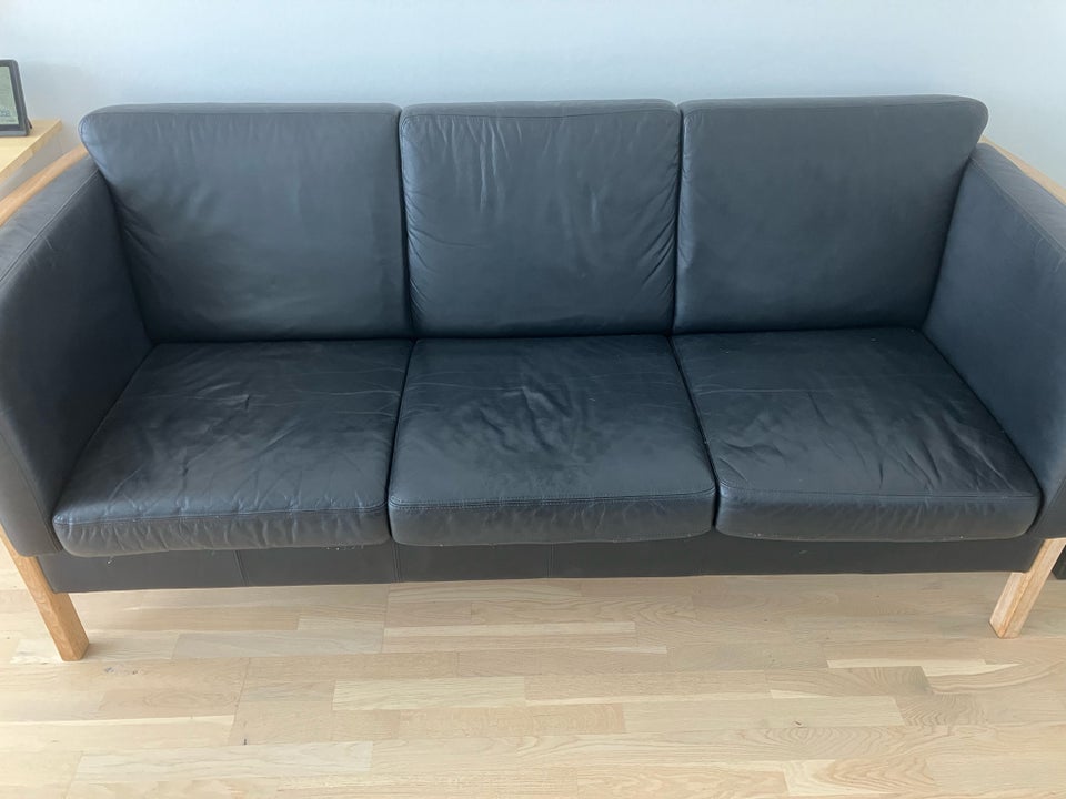 Sofa, læder, 3 pers.