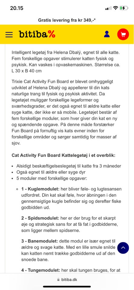 Legetøj, Trixie Cat Activity Fun