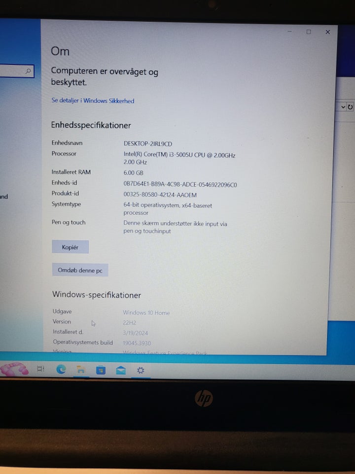 HP, i3 GHz, 6 GB ram