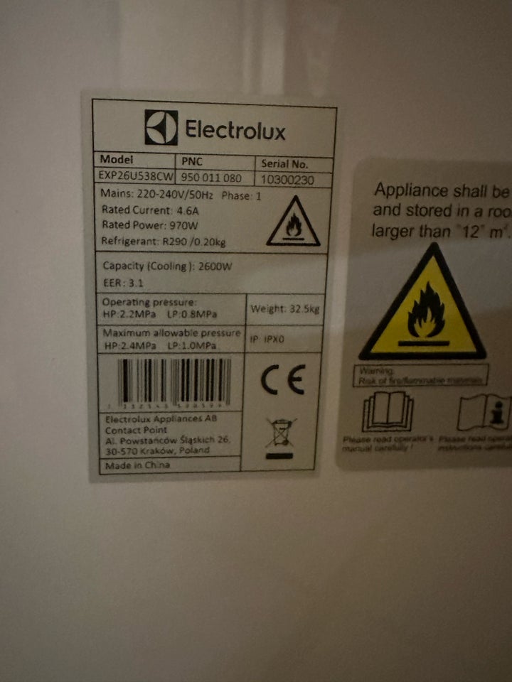 Aircondition, Electrolux