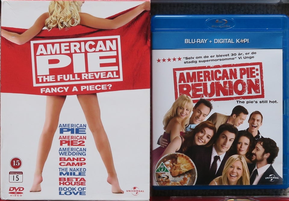 American Pie 1 - 8, DVD, komedie