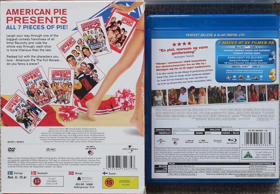 American Pie 1 - 8, DVD, komedie