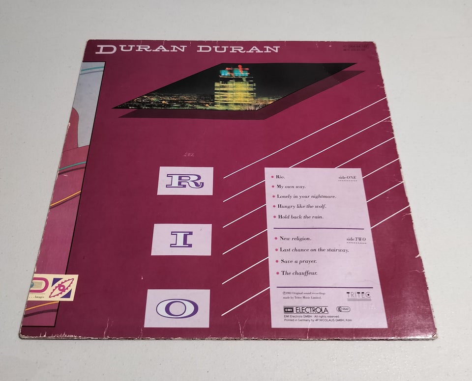 LP Duran Duran Rio  Notorious