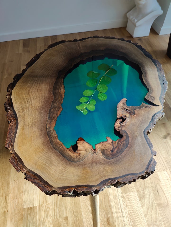 Walnut epoxy coffee table